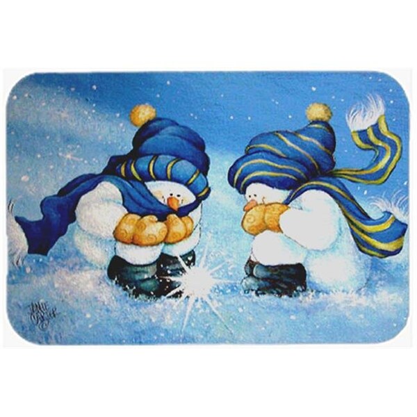 Carolines Treasures Carolines Treasures PJC1089LCB We Believe In Magic Snowman Glass Cutting Board; Large - PJC1089LCB