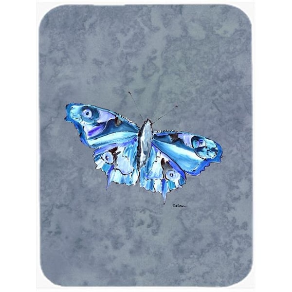 Carolines Treasures Carolines Treasures 8856LCB Butterfly On Gray Glass Cutting Board - Large - 8856LCB