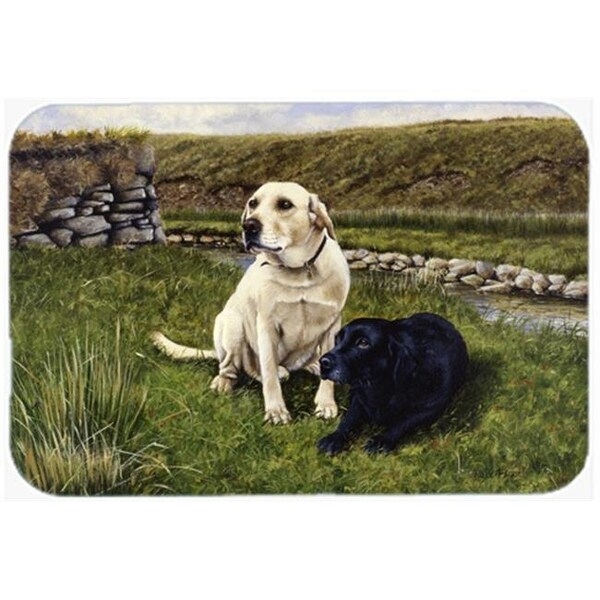 Carolines Treasures Carolines Treasures FRF0018LCB Yellow & Black Labradors Glass Large Cutting Board - FRF0018LCB