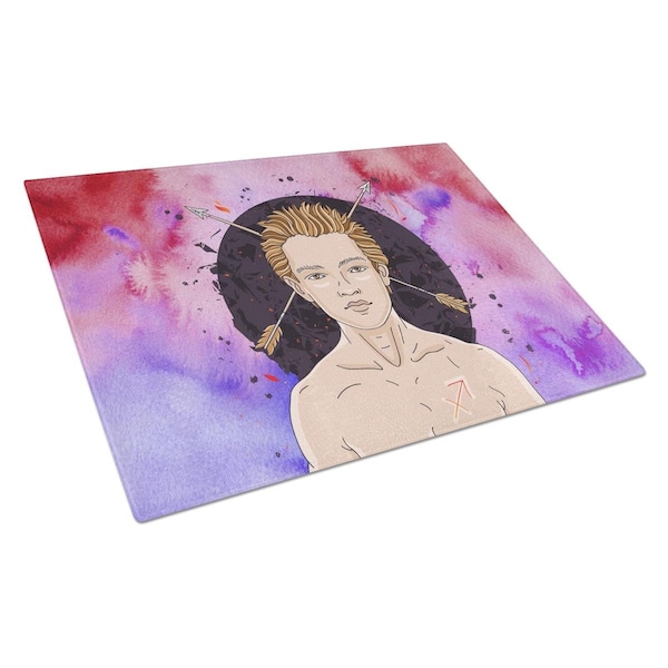 Carolines Treasures Sagittarius Zodiac Sign Glass Cutting Board Large - BB7325LCB