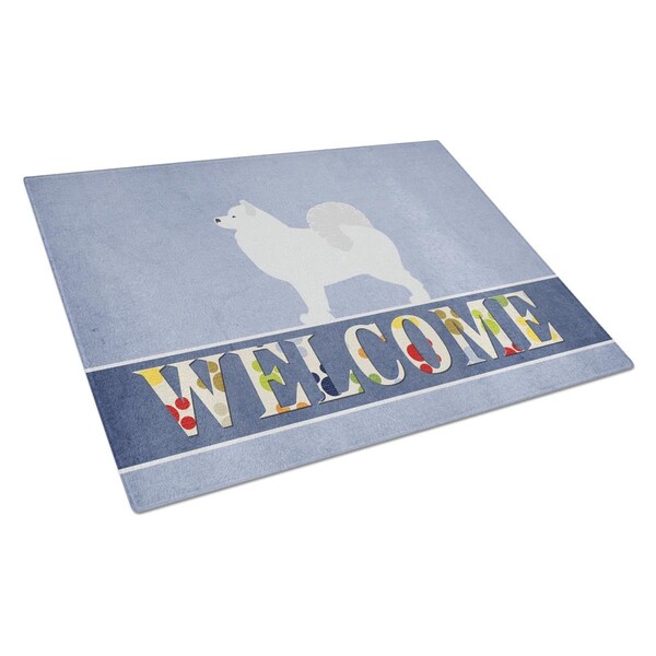 Carolines Treasures Samoyed Welcome Glass Cutting Board Large - BB5563LCB