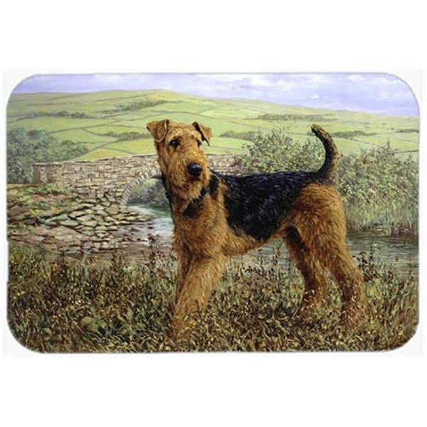 Carolines Treasures Carolines Treasures HMHE0245LCB Airedale Terrier the Kings Country Glass Large Cutting Board - HMHE0245LCB