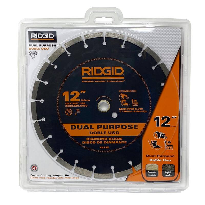 Hoja de Diamante de Doble Propósito de 12 pulgadas RIDGID - HD-CC12X