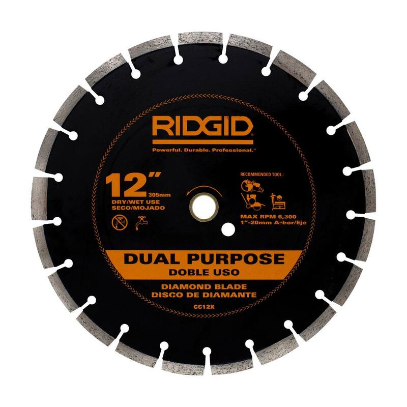 Hoja de Diamante de Doble Propósito de 12 pulgadas RIDGID - HD-CC12X
