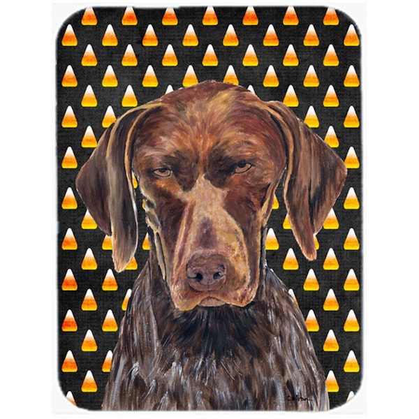 Carolines Treasures German Shorthaired Pointer Candy Corn Halloween Glass Cutting Board - Large - SC9189LCB