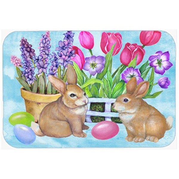 Carolines Treasures Carolines Treasures PJC1066LCB New Beginnings Easter Rabbit Glass Cutting Board; Large - PJC1066LCB