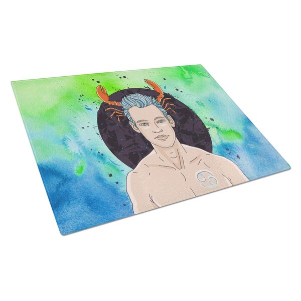 Carolines Treasures Cancer Zodiac Sign Glass Cutting Board Large - BB7320LCB