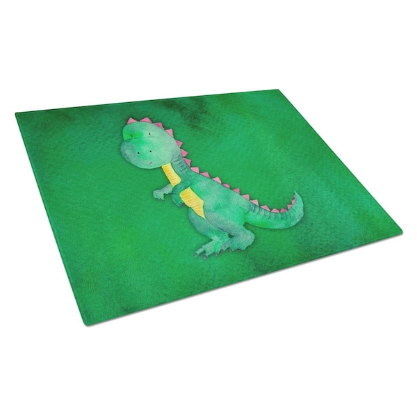 Carolines Treasures Tyrannosaurus Rex Watercolor Glass Cutting Board Large - BB7401LCB