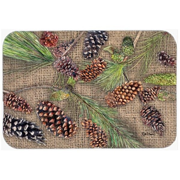 Carolines Treasures Carolines Treasures 8735LCB Pine Cones Glass Cutting Board - Large; 15 H x 12 L in. - 8735LCB