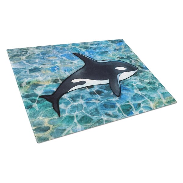 Carolines Treasures Killer Whale Orca Glass Cutting Board Large - BB5348LCB