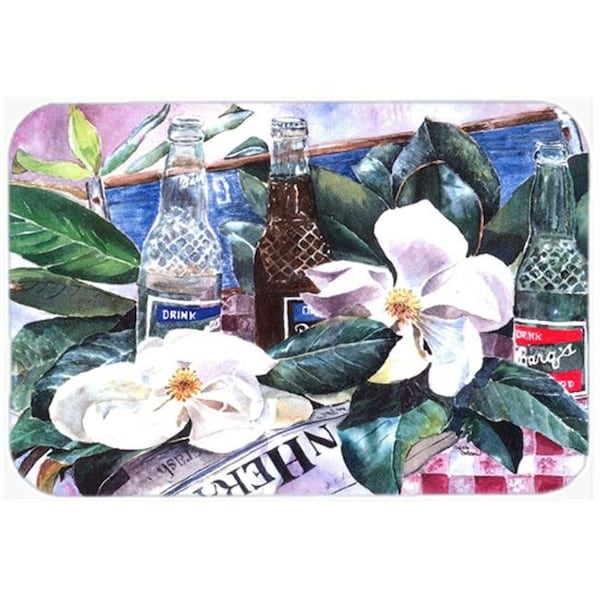 Carolines Treasures Carolines Treasures 1009LCB 15 x 12 in. Barqs and Magnolia Glass Cutting Board; Large - 1009LCB