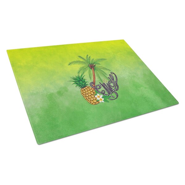 Carolines Treasures Summer Enjoy Glass Cutting Board Large - BB7456LCB