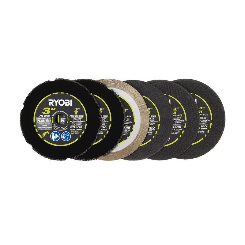 Juego de 6 discos de corte de carburo de 3 pulgadas RYOBI - A7CW601