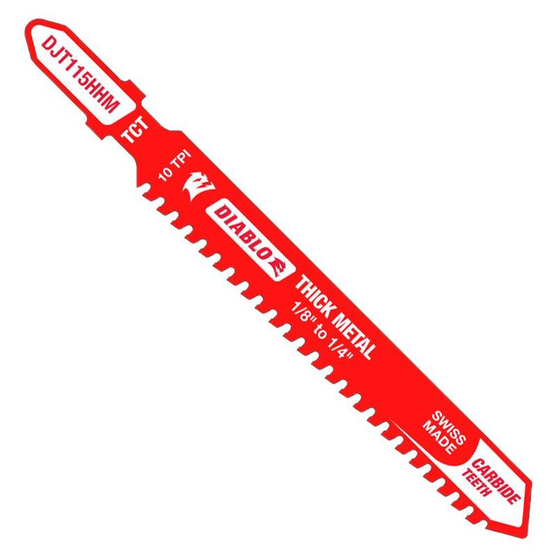 DIABLO 3-3/5 pulgadas 10 DPP Hoja de sierra caladora de punta de carburo T-Shank para metal grueso - DJT155HHM