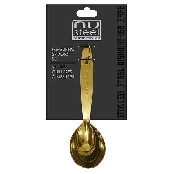 Nusteel NuSteel TG-MSP 4G Stainless Steel Measuring Spoon - Set of 4  Gold - TG-MSP 4G