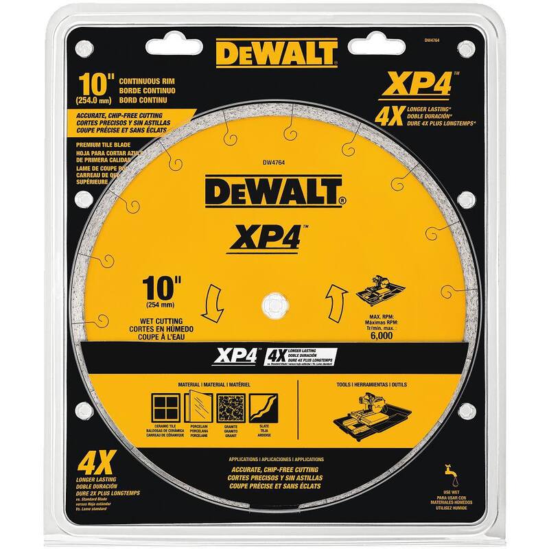 DEWALT XP4 10 pulgadas x 1/16 pulgada Premium Wet Diamond Blade - DW4764