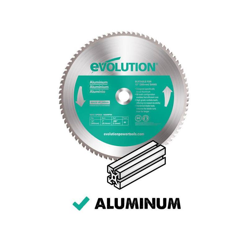 Evolution Power Tools Hoja de sierra para cortar aluminio de 14 pulgadas y 80 dientes - 14BLADEAL