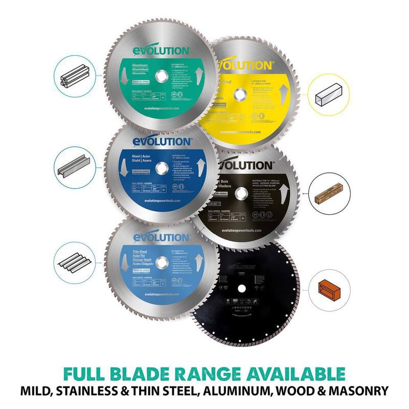 Evolution Power Tools Hoja de sierra para cortar aluminio de 14 pulgadas y 80 dientes - 14BLADEAL