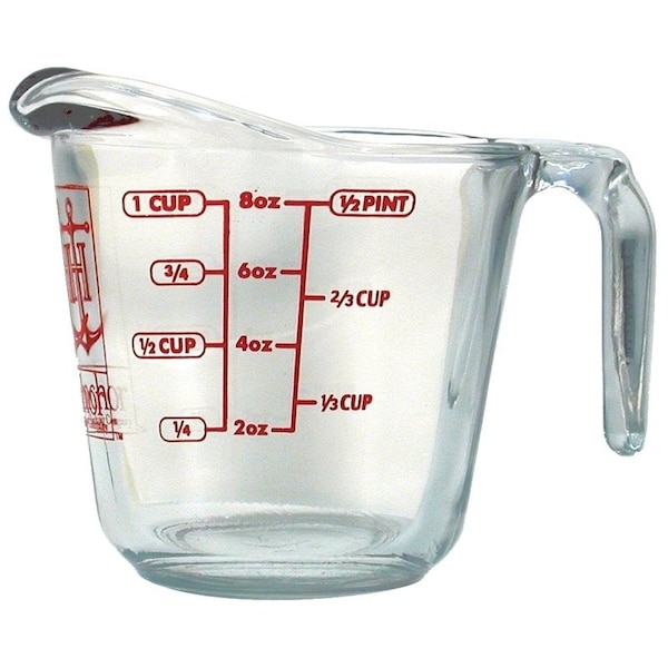 Anchor Hocking 551750L13 Measuring Cup, Glass, Clear - 551750L20