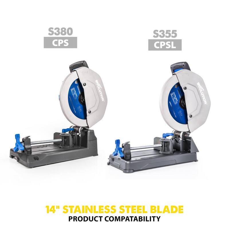 Herramienta de Corte de Acero Inoxidable Evolution Power Tools de 14 pulgadas con 90 Dientes - 14BLADESSN
