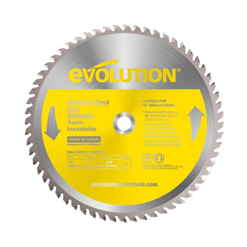 Herramienta de Corte de Acero Inoxidable Evolution Power Tools de 14 pulgadas con 90 Dientes - 14BLADESSN