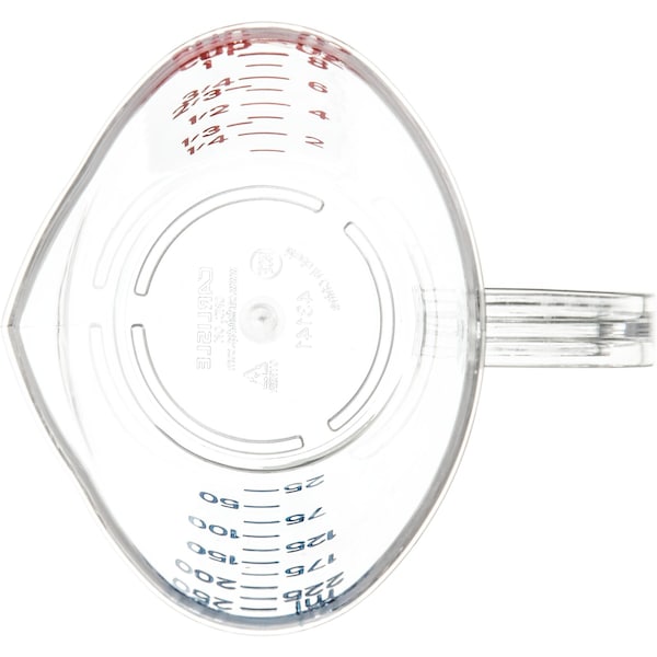 Carlisle Foodservice Commercial Measuring Cup, 1 c, Clr, PK12 - 4314107