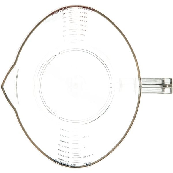 Carlisle Foodservice Commercial Measuring Cup, 1/2 gal., Cl, PK6 - 4314407