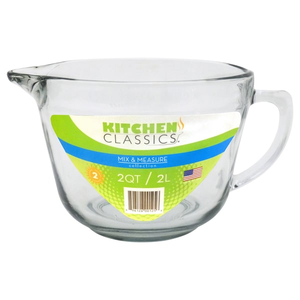 Kitchen Classics Kitchen Classics Mix & Measure 8 cups Glass Clear Measure Batter Bowl - 195-81605LIB
