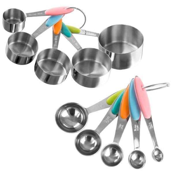 Classic Cuisine Stainless Steel Measuring Cups & Spoons Set - 10 Piece, 10PK - 82-KIT1036