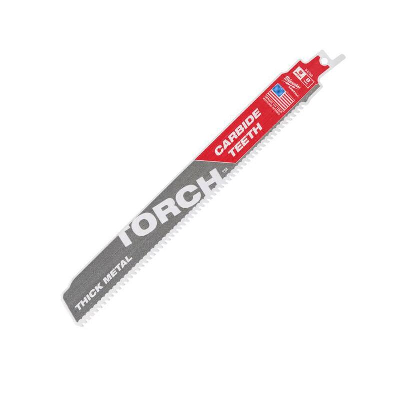 Milwaukee 9 pulgadas 8 TPI TORCH Dientes de carburo Sierra de Sable de Corte Grueso para Metal (Paquete de 5) - 48-00-5502
