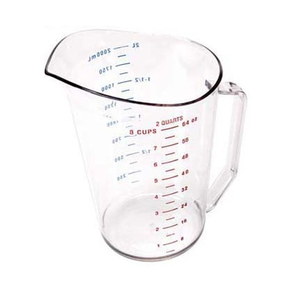 Rubbermaid Measure Plas 2 Qt For - Part No Rbmd3217 - RBMD3217