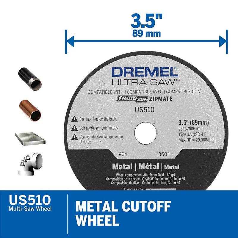 Rueda de corte de metal de 3.5 pulgadas Dremel Ultra-Saw - US510-01