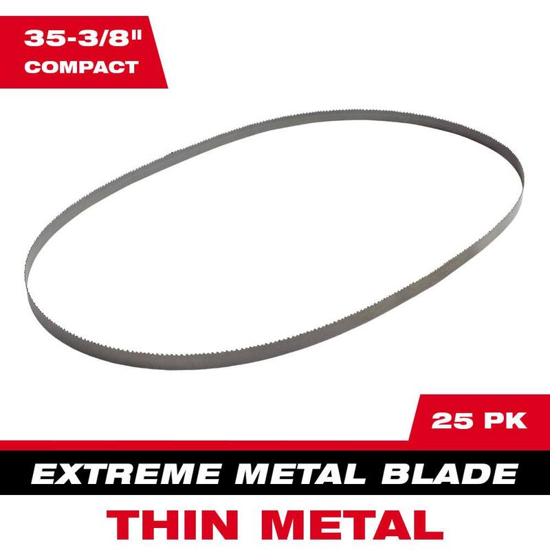 Milwaukee Hoja de sierra de cinta para metal delgada extrema compacta de 12/14 TPI de 35-3/8 pulgadas (paquete de 25) para M18 FUEL/Cortadores de cinta compactos con cable - 48-39-0616
