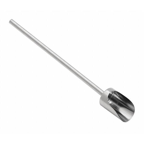 Sani-Lav Hand Scoop, 32 oz., Long Handle, Silver - 400324