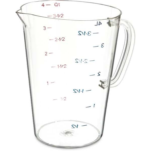 Carlisle Foodservice Measure Cup, Clear, 1 gal - 4314507