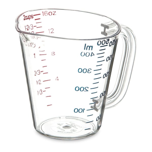Carlisle Foodservice Commercial Measuring Cup, 1 pt, Clear - 4314207