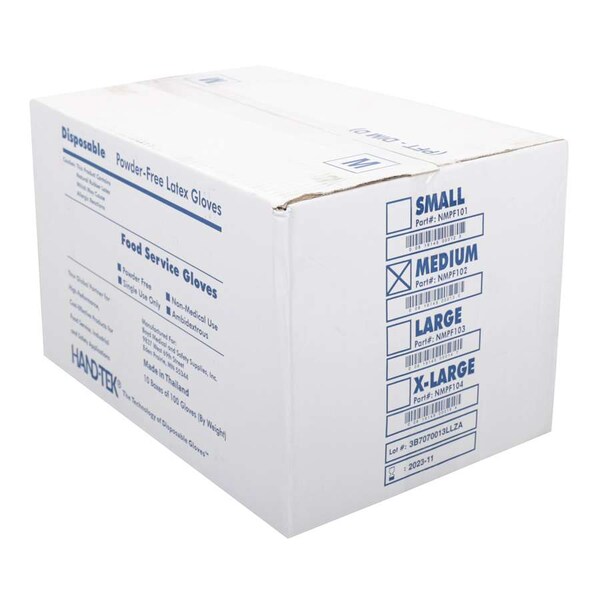 Boyd Gloves Boyd Gloves Medium Powder Free Disposable Latex Gloves, PK1000 - NMPF102