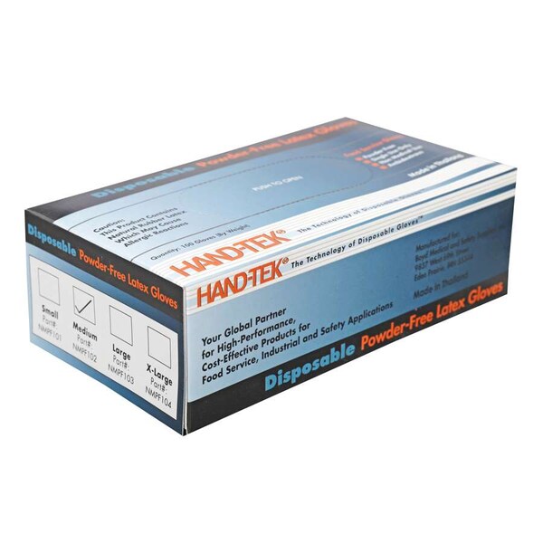 Boyd Gloves Boyd Gloves Medium Powder Free Disposable Latex Gloves, PK1000 - NMPF102