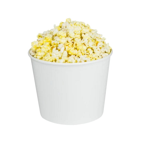 Karat Food Bucket, 85 oz, 7.36in. Dia x 6in.h, White, Paper, 180PK - C-FB85W