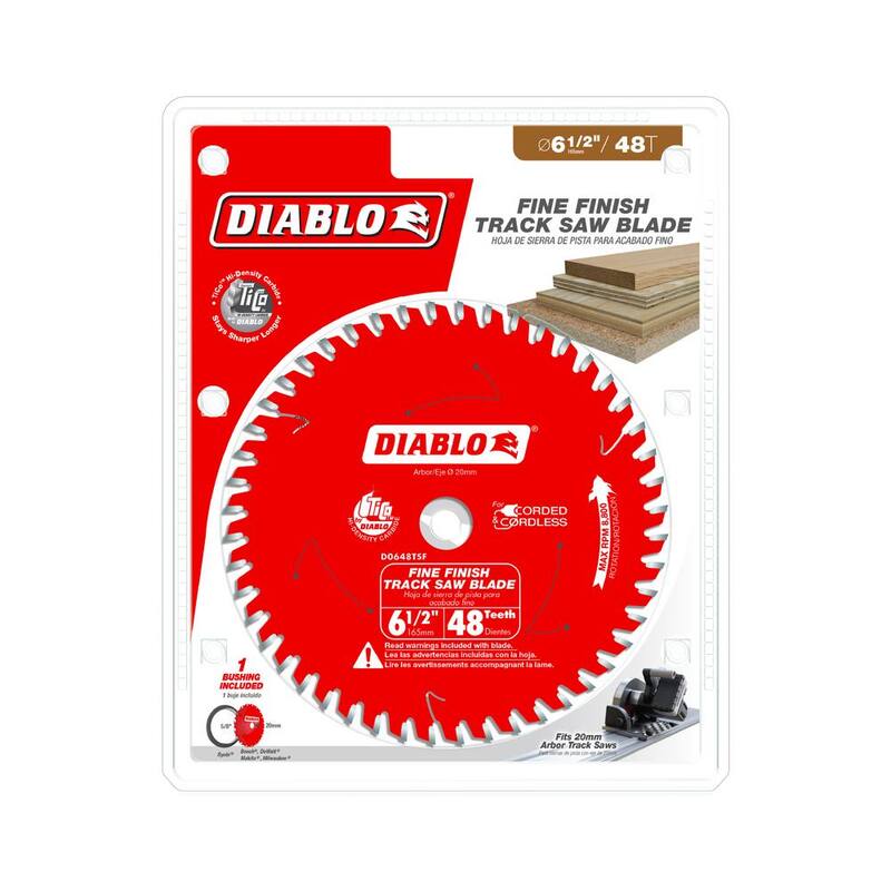 DIABLO 6-1/2 pulgadas 48 dientes Hoja para corte fino y para madera contrachapada - D0648TSF