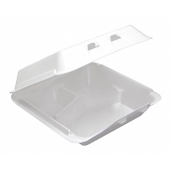 Pactiv Carry-Out Container, 9" W, White, PK150 - YHLW09030000