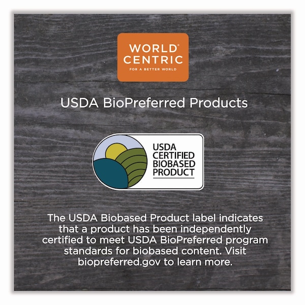 World Centric Fiber Containers, 8.7 x 6.5 x 2.1, Natural, Paper, 400PK - CT-SC-U2-LFP