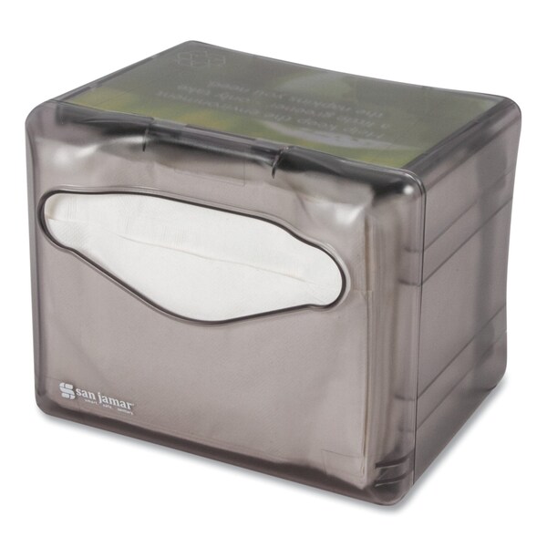 San Jamar Venue Napkin Dispenser w/Ad Inset, 6 1/2x6 1/8x6 8/9, Cap: 200, Black - H4005TBK