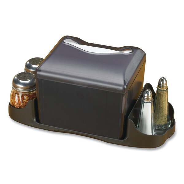 San Jamar Venue Napkin Dispenser w/Ad Inset, 6 1/2x6 1/8x6 8/9, Cap: 200, Black - H4005TBK