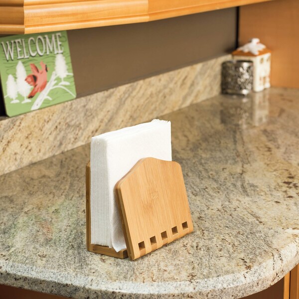 Hds Trading Bamboo Expandable Napkin Holder, Natural - ZOR95998