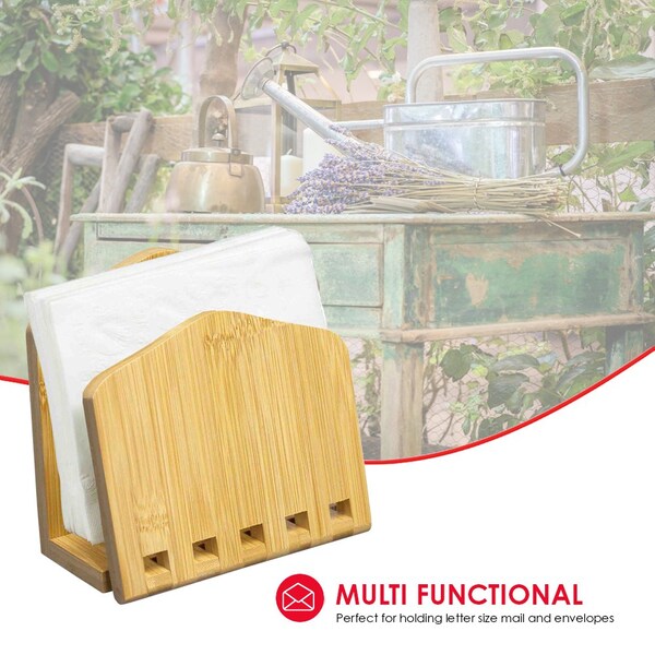 Hds Trading Bamboo Expandable Napkin Holder, Natural - ZOR95998