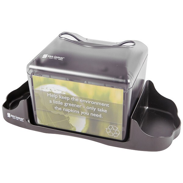 Zoro Select Napkin Dspr, 6 1/8in D, 6 1/4 in H, Black - H4005CTBK