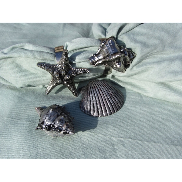 Elk Studio Seashell Napkin Rings Set of 4 - NAP016/S4
