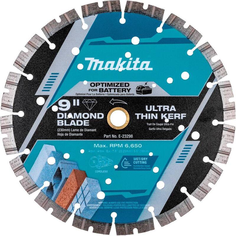Makita 9 in. Hoja de Diamante de Borde Segmentado de Kerf Delgado - E-23298