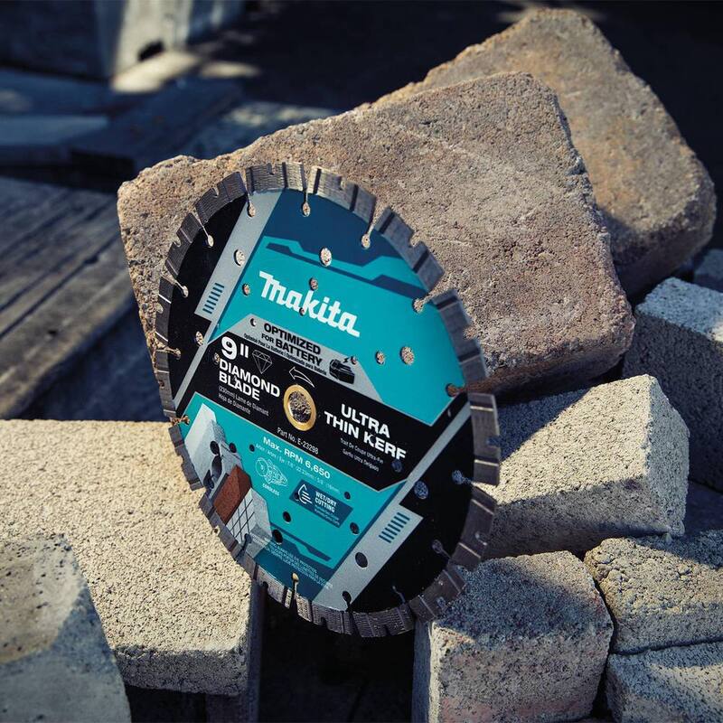 Makita 9 in. Hoja de Diamante de Borde Segmentado de Kerf Delgado - E-23298